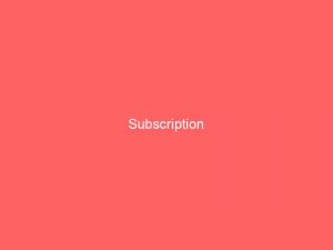 Subscription 19095