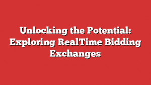 Unlocking The Potential: Exploring Realtime Bidding Exchanges
