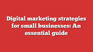 Digital Marketing Strategies For Small Businesses: An Essential Guide
